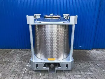1000L Edelstahl IBC mit Thermoplate (PC1000TP)