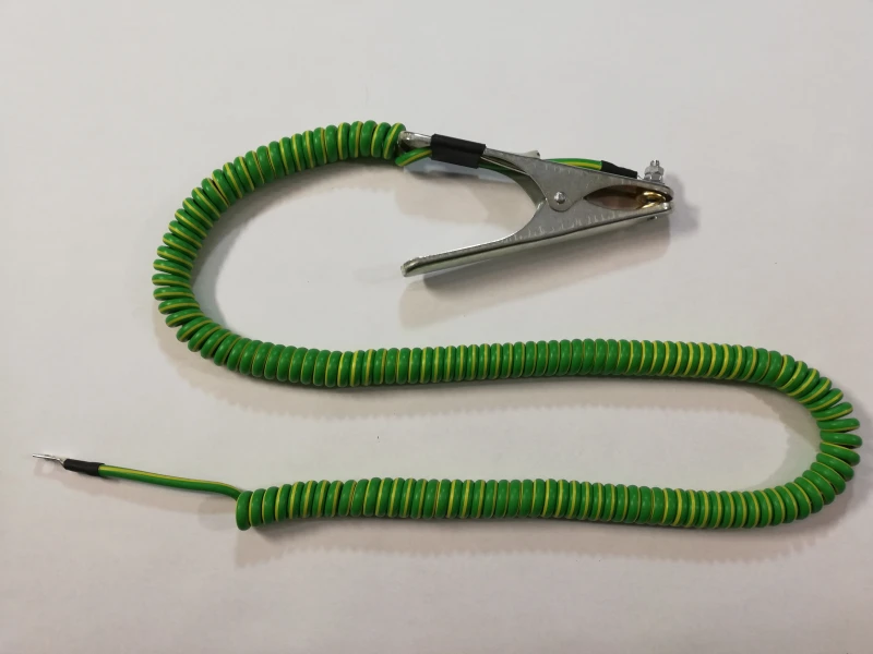 Spiralkabel 6mm² mit Erdungszange