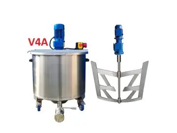 173L Edelstahl Rührwerksbehälter auf Rollen mit Ankerrührwerk