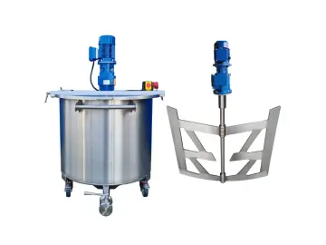 331L Edelstahl Rührwerksbehälter auf Rollen mit Ankerrührwerk