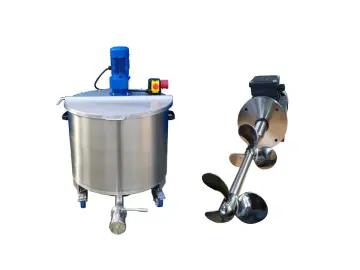 173L Edelstahl Rührwerksbehälter auf Rollen mit Getrieberührwerk