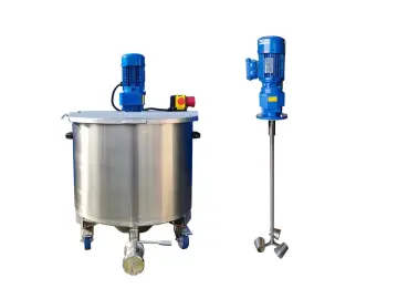 173L Edelstahl Rührwerksbehälter auf Rollen mit Becherrührwerk