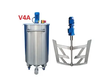 339L Edelstahl Rührwerksbehälter auf Rollen mit Ankerrührwerk