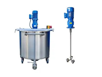 331L Edelstahl Rührwerksbehälter auf Rollen mit Becherrührwerk
