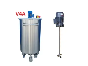 339L Edelstahl Rührwerksbehälter auf Rollen mit Propellerrührwerk