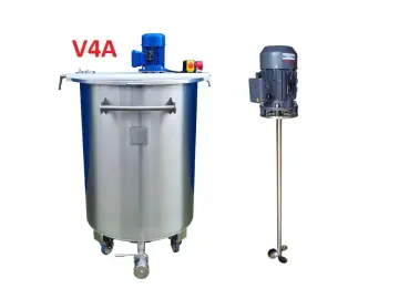 510L Edelstahl Rührwerksbehälter auf Rollen mit Propellerrührwerk