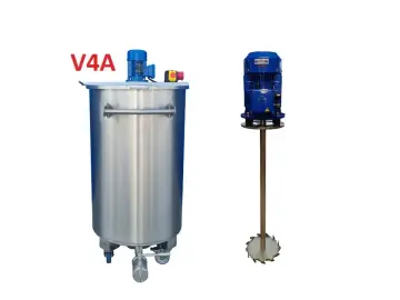 339L Edelstahl Rührwerksbehälter auf Rollen mit Dissolver