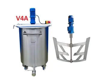 510L Edelstahl Rührwerksbehälter auf Rollen mit Ankerrührwerk