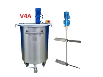 510L Edelstahl Rührwerksbehälter auf Rollen mit Balkenrührwerk