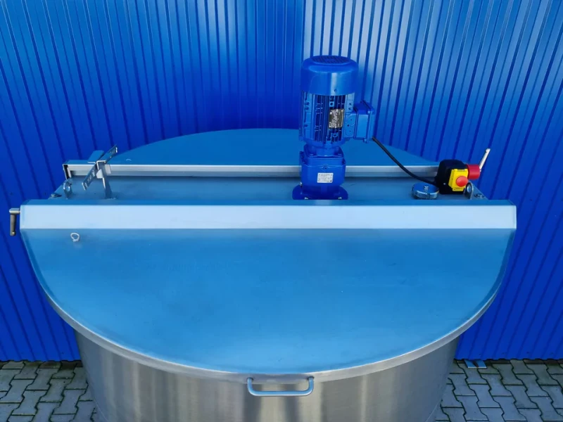 2537L heiz-/kühlbarer Edelstahlbehälter mit Doppelmant2537L heiz-/kühlbarer Edelstahlbehälter mit Doppelmantel und Balkenrührwerkel und Balkenrührwerk