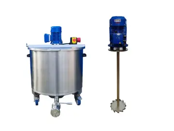 173L Edelstahl Rührwerksbehälter auf Rollen mit Dissolver