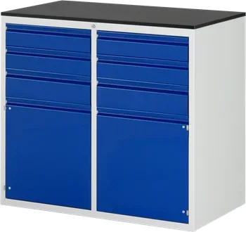 Schubladenschrank Bacic 7 Melamin-Top