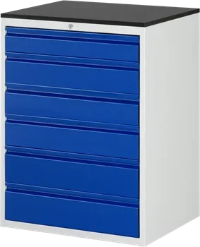 Schubladenschrank Bacic 7 Melamin-Top