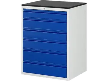 Schubladenschrank Bacic 7 Melamin-Top