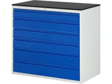 Schubladenschrank Bacic 7  Melamin-Top
